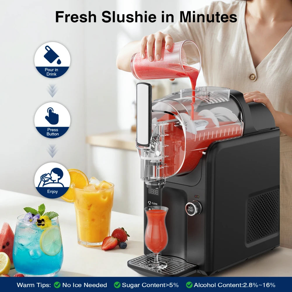 Quiet Compressor Slushie Machine